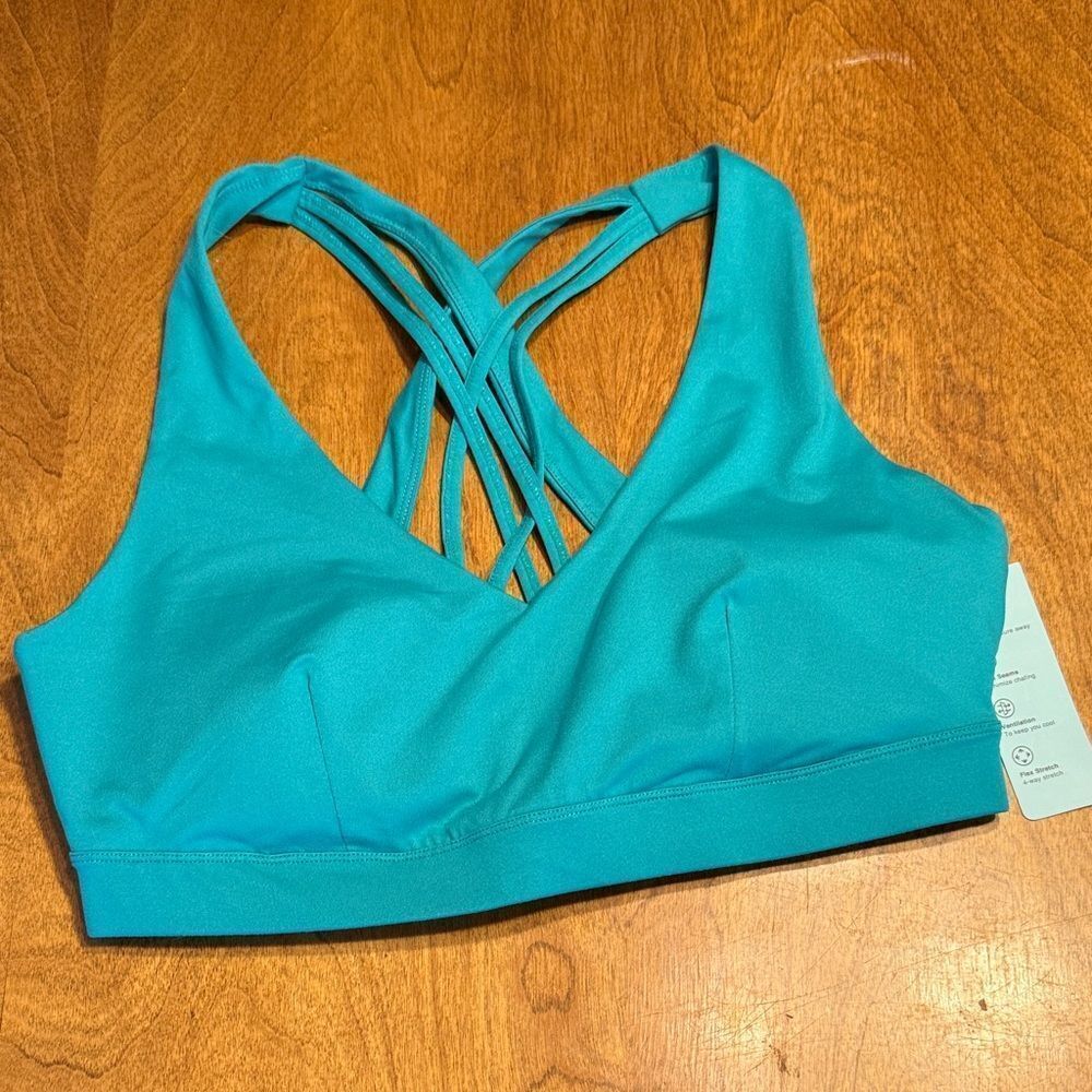 Ideology Turquoise Strappy Sports Bra